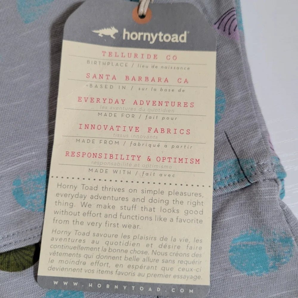 Horny Toad Rosemarie Dress Size Large Womens Floral NEW Cap Sleeve Pullover 1364 - Picture 4 of 7